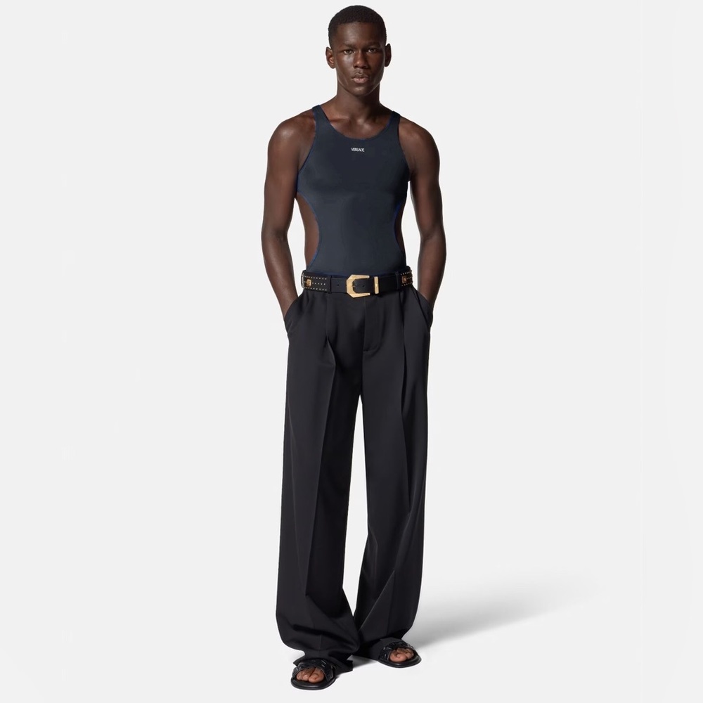 Men's Black Versace Onesie